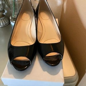 Calvin Klein Woman Peep Toe los heel wedge